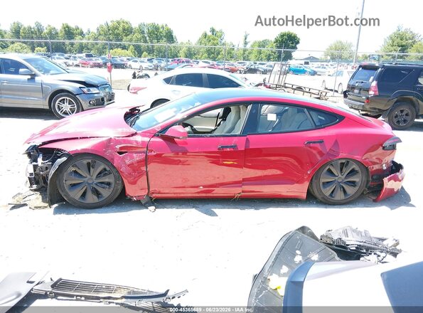 5YJSA1E5XPF499448 2023 TESLA MODEL S Red Սալոնի 360 աստիճան տեսք