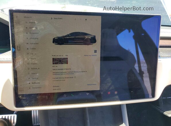 5YJSA1E60TF562074 2026 TESLA MODEL Черный Вид щитка приборов