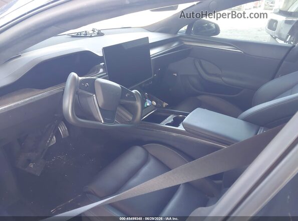 5YJSA1E63MF448992 2021 TESLA MODEL S Black Вид салону спереду