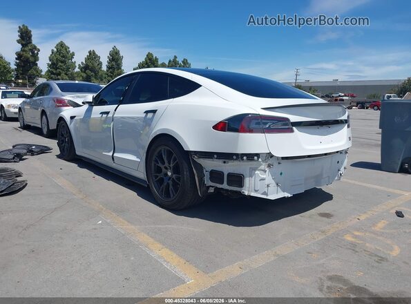 5YJSA1E65MF447262 2021 TESLA MODEL S Белый Задняя левая четверть