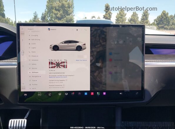 5YJSA1E65MF447262 2021 TESLA MODEL S Белый 