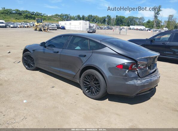 5YJSA1E68MF433694 2021 TESLA MODEL S Gray Հետևի ձախ