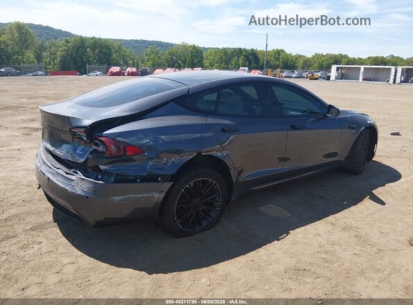5YJSA1E68MF433694 2021 TESLA MODEL S Gray Հետևի աջ