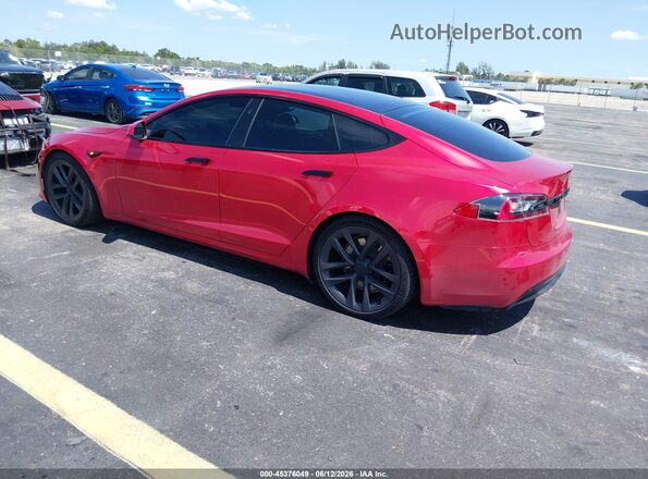 5YJSA1E68MF452083 2021 TESLA MODEL S Red Tył lewy