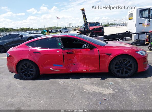 5YJSA1E68MF452083 2021 TESLA MODEL S Red Widok wnętrza z tyłu