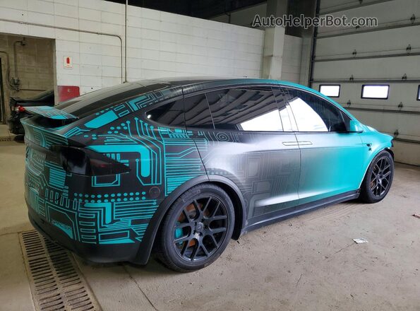 5YJXCAE22JF087151 2018 TESLA MODEL Blue Tył prawy