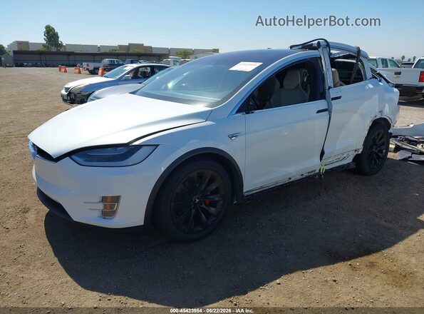 5YJXCAE28GF004346 2016 TESLA MODEL X White წინა მარცხენა ხედი სამი მეოთხედიდან