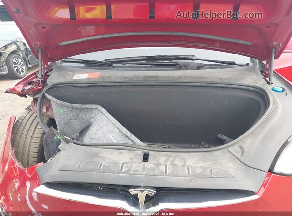5YJXCBE21HF050270 2017 TESLA MODEL X Red Rear view