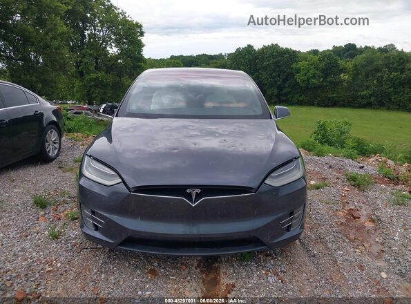 5YJXCBE23MF308167 2021 TESLA MODEL X Серый Вид задней части салона