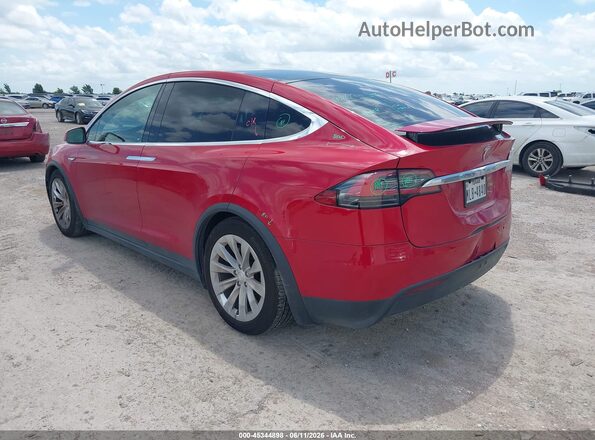 5YJXCBE24GF006312 2016 TESLA MODEL X Red Rear left