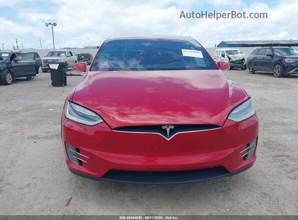 5YJXCBE24GF006312 2016 TESLA MODEL X Red Instrument cluster view