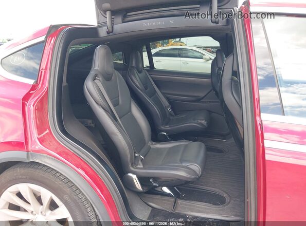 5YJXCBE24GF006312 2016 TESLA MODEL X Red VIN sticker view