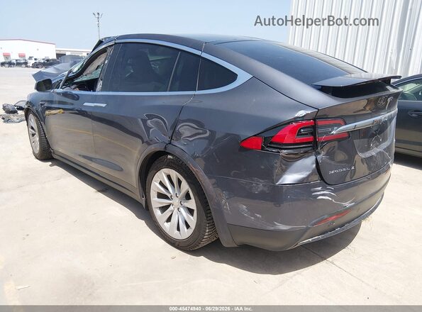 5YJXCBE28HF048256 2017 TESLA MODEL X Серый Задняя левая четверть