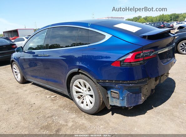 5YJXCBE28LF234162 2020 TESLA MODEL X Blue Rear left