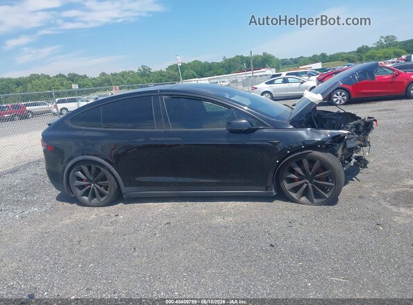 5YJXCBE47MF323353 2021 TESLA MODEL X Черный Вид задней части салона