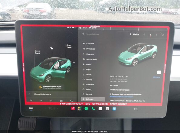 5YJYGAEE1MF130711 2021 TESLA MODEL Y White 