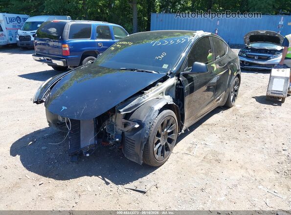 5YJYGAEE1MF143992 2021 TESLA MODEL Y Черный Передняя левая четверть