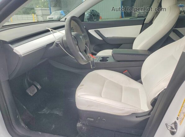 5YJYGAEE1MF195414 2021 TESLA MODEL White წინა სალონის ხედი