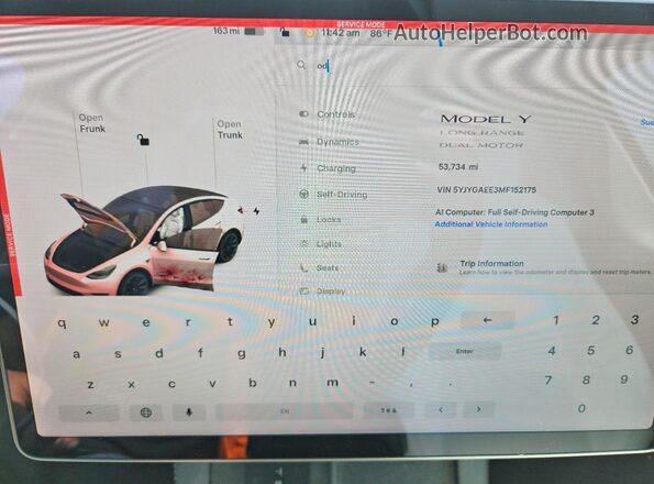 5YJYGAEE3MF152175 2021 TESLA MODEL Black Instrument cluster view