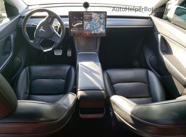 5YJYGAEE3MF191025 2021 TESLA MODEL Белый Вид панели приборов