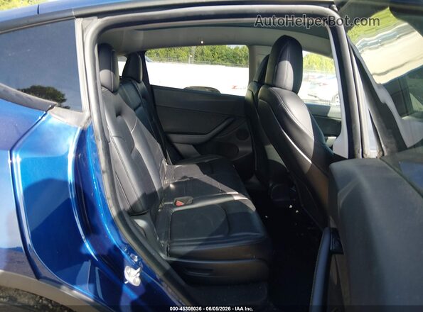 5YJYGAEE7MF112097 2021 TESLA MODEL Y Blue Widok naklejki z numerem VIN