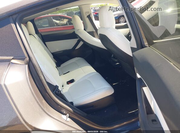 5YJYGAEEXMF136894 2021 TESLA MODEL Y Gray Vista de la etiqueta del VIN