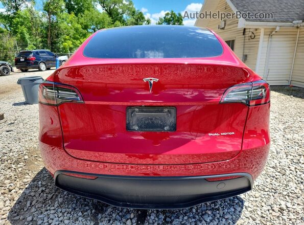 5YJYGAEEXMF144882 2021 TESLA MODEL Красный Вид сзади