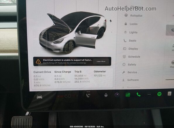 5YJYGDED9MF192785 2021 TESLA MODEL Y White Rear seats view