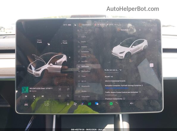 5YJYGDEDXMF103015 2021 TESLA MODEL Y White Вид задніх сидінь