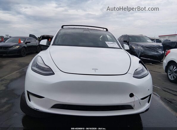 5YJYGDEE0LF037372 2020 TESLA MODEL Y White Instrument cluster view