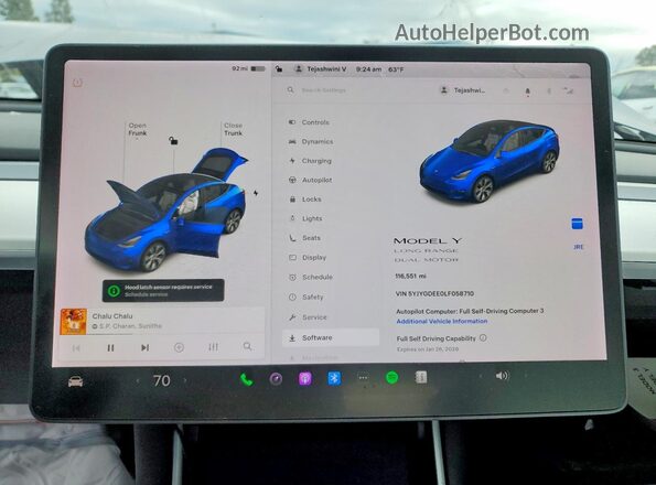 5YJYGDEE0LF058710 2020 TESLA MODEL Blue 
