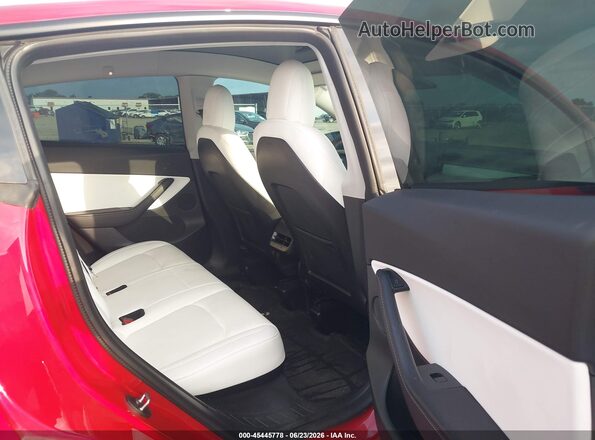 5YJYGDEE0MF183630 2021 TESLA MODEL Y Red Widok naklejki z numerem VIN
