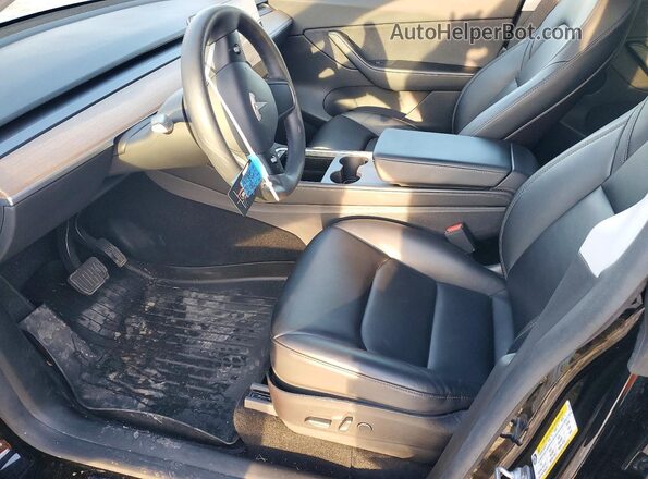 5YJYGDEE0MF209210 2021 TESLA MODEL Черный Вид салона спереди