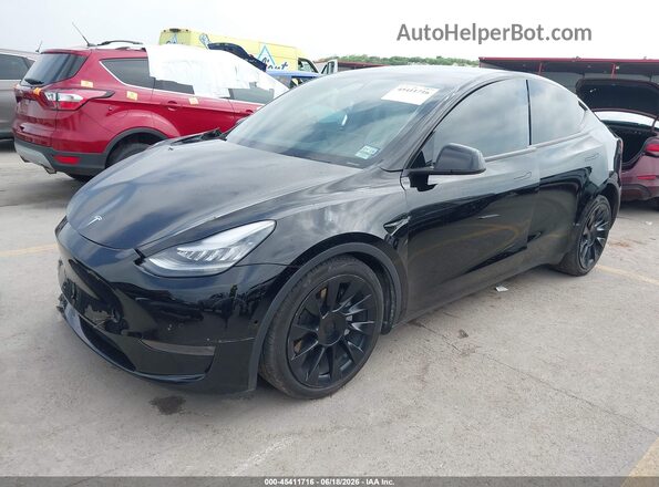 5YJYGDEE1LF034528 2020 TESLA MODEL Y Black Առջևի ձախ երեք քառորդ տեսարան