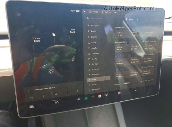 5YJYGDEE1MF140656 2021 TESLA MODEL Gray Սարքավորումների վահանակի տեսք