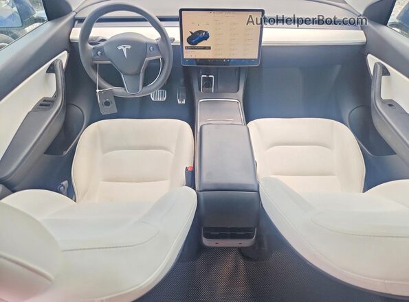 5YJYGDEE1MF144125 2021 TESLA MODEL Синий Вид панели приборов