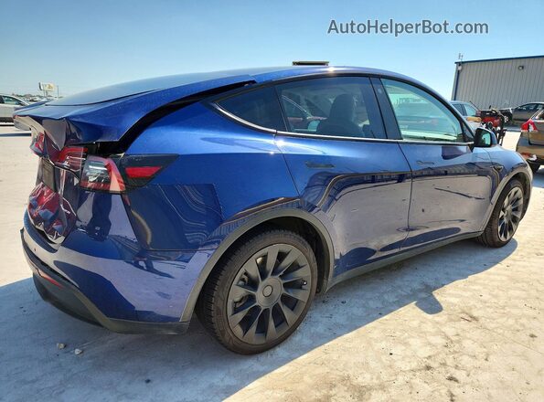 5YJYGDEE1MF144125 2021 TESLA MODEL Синий Задняя правая четверть
