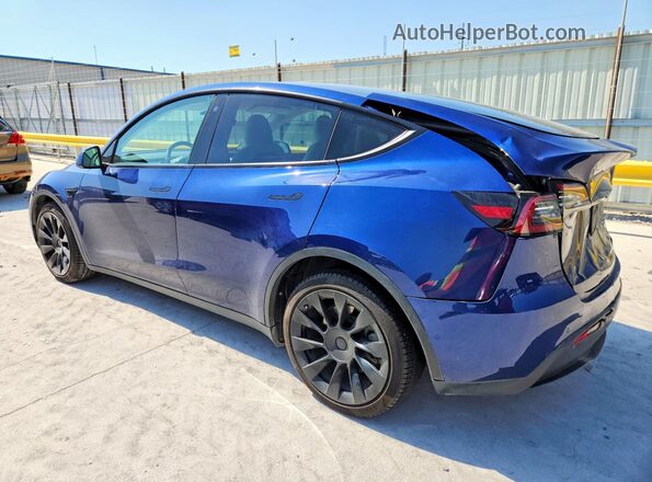 5YJYGDEE1MF144125 2021 TESLA MODEL Синий Задняя левая четверть