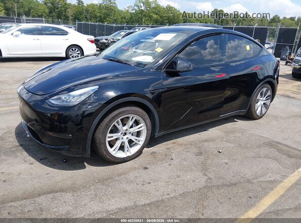 5YJYGDEE1MF209166 2021 TESLA MODEL Y Black Առջևի ձախ երեք քառորդ տեսարան