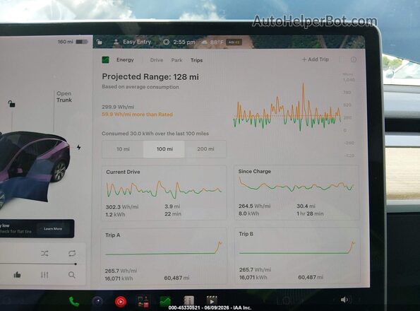 5YJYGDEE1MF209166 2021 TESLA MODEL Y Black Հետևի նստատեղերի տեսք