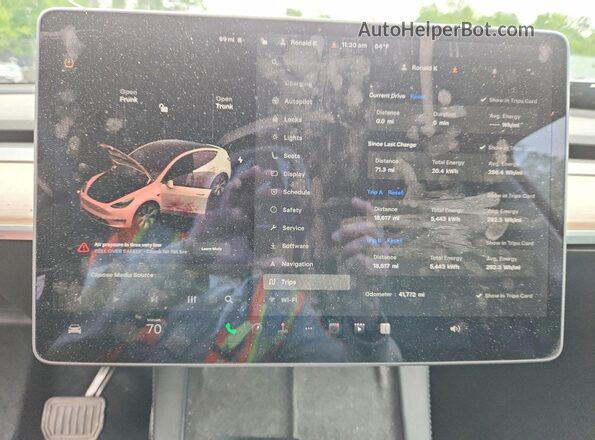 5YJYGDEE1MF248050 2021 TESLA MODEL Gray Սարքավորումների վահանակի տեսք