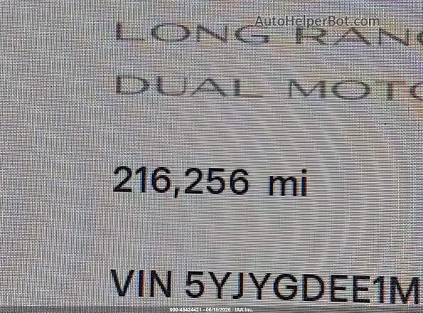 5YJYGDEE1MF258528 2021 TESLA MODEL Y Black სალონის 360-გრადუსიანი ხედი