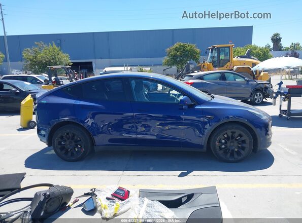 5YJYGDEE1MF294624 2021 TESLA MODEL Y Синий Панорамный вид салона 360°