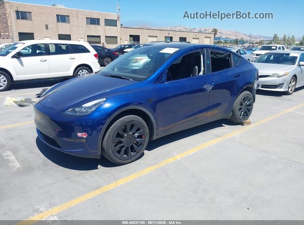 5YJYGDEE1MF294624 2021 TESLA MODEL Y Синий Передняя левая четверть