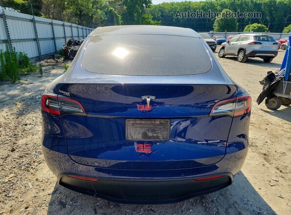 5YJYGDEE2MF130945 2021 TESLA MODEL Blue Rear view