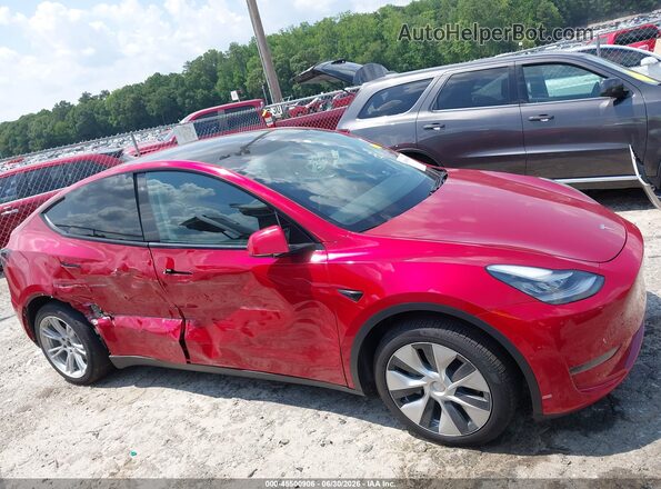 5YJYGDEE3LF031727 2020 TESLA MODEL Y Красный Вид задней части салона