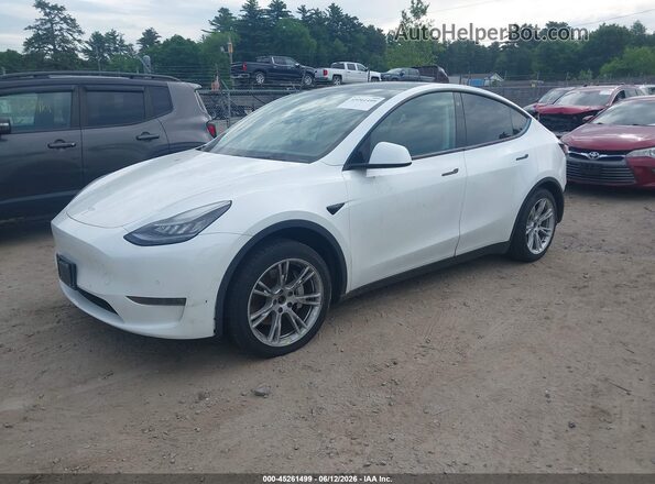 5YJYGDEE3LF031940 2020 TESLA MODEL Y White წინა მარცხენა ხედი სამი მეოთხედიდან