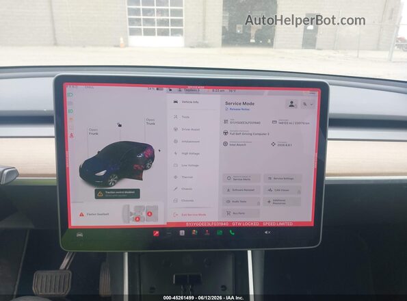 5YJYGDEE3LF031940 2020 TESLA MODEL Y White 