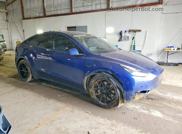 5YJYGDEE3MF069010 2021 TESLA MODEL Синий Передняя правая четверть