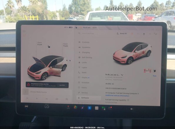 5YJYGDEE3MF213672 2021 TESLA MODEL Y Белый 
